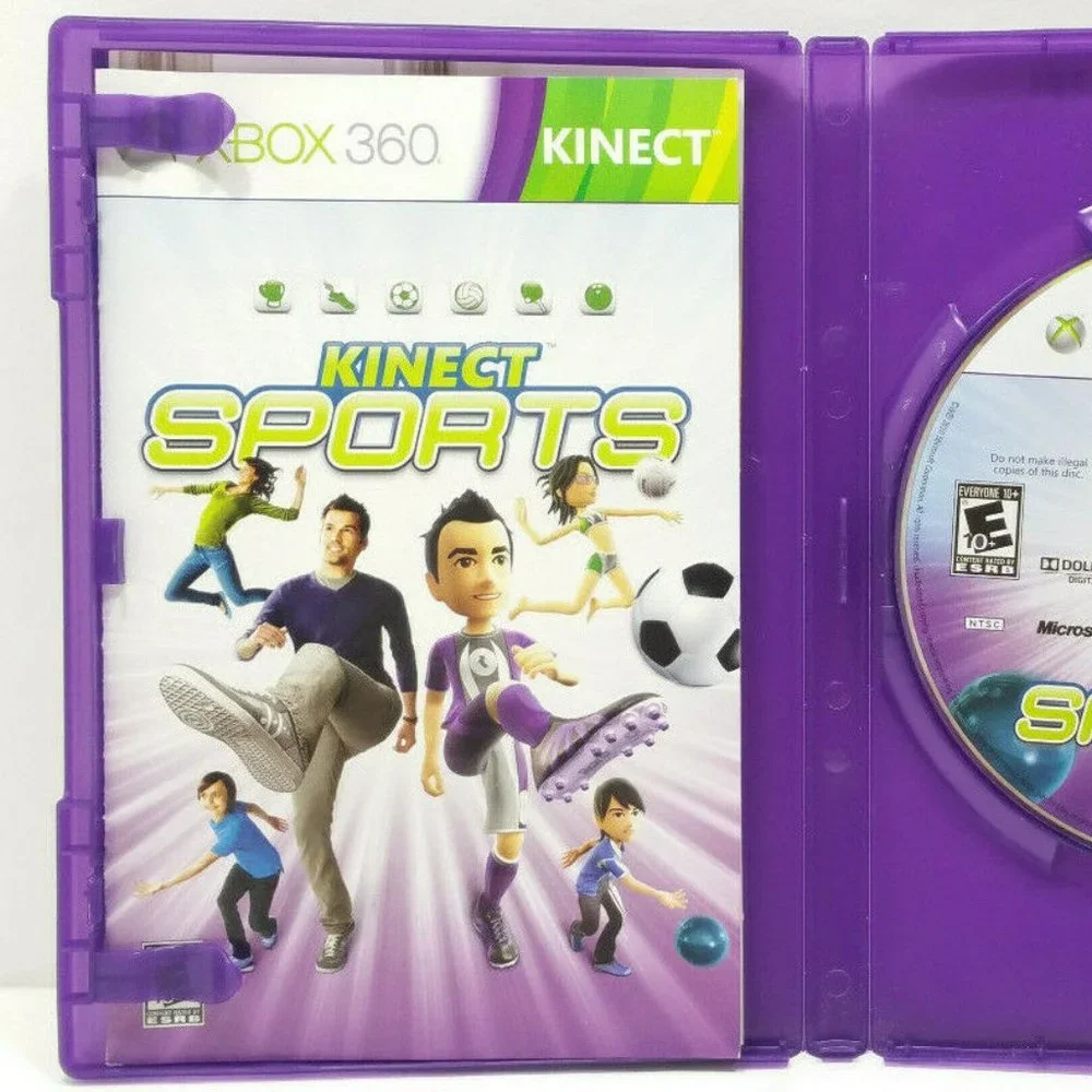 Kinect Sports (Microsoft Xbox 360, 2010) Video Game 5035E1M